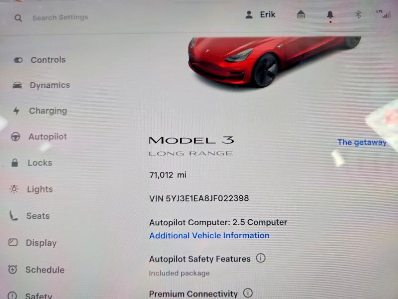 Photo 9 from auction – 2018 TESLA MODEL 3 with VIN 5YJ3E1EA8JF022398