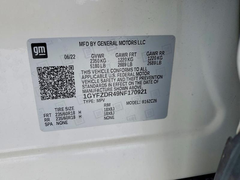 Photo 14 from auction – 2022 CADILLAC XT4 PREMIU with VIN 1GYFZDR49NF170921