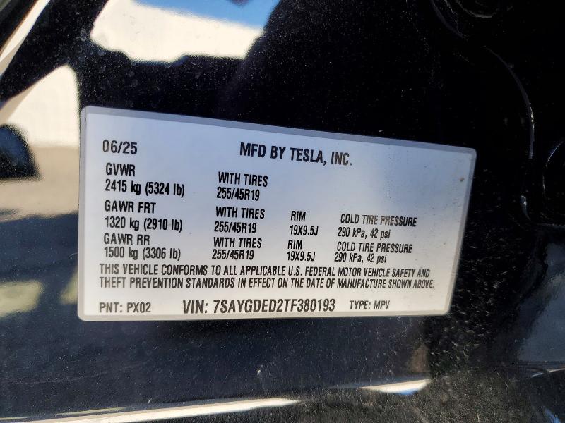 Photo 14 from auction – 2026 TESLA MODEL Y with VIN 7SAYGDED2TF380193
