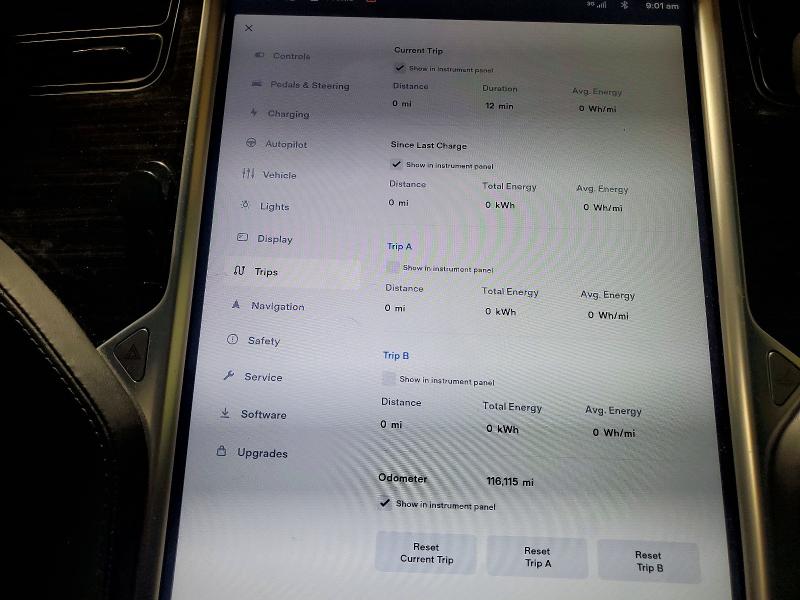 Photo 9 from auction – 2016 TESLA MODEL S with VIN 5YJSA1E29GF144843