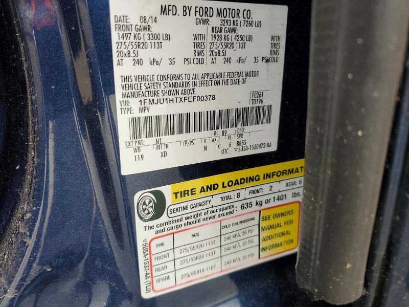 Photo 14 from auction – 2015 FORD EXPEDITION with VIN 1FMJU1HTXFEF00378