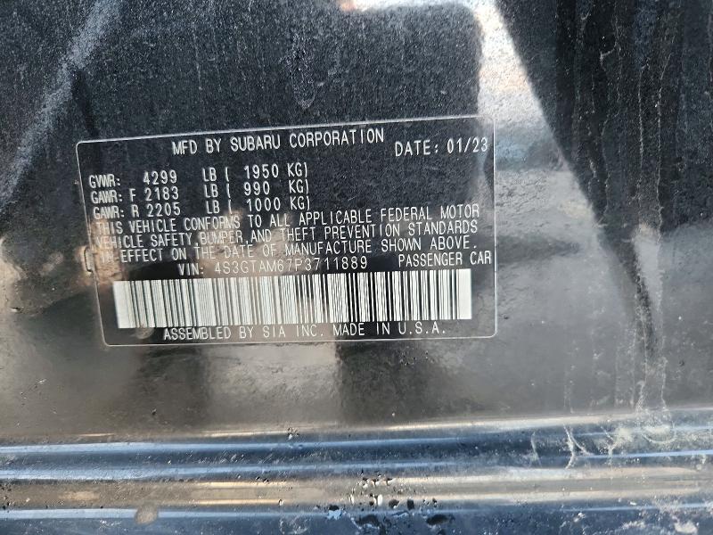 Photo 14 from auction – 2023 SUBARU IMPREZA with VIN 4S3GTAM67P3711889