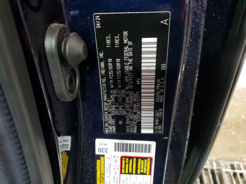 Photo 14 from auction – 2024 TOYOTA SIENNA LIM with VIN 5TDESKFC3RS131771