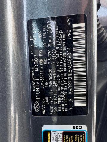 Photo 10 from auction – 2022 HYUNDAI PALISADE C with VIN KM8R7DHE8NU486014