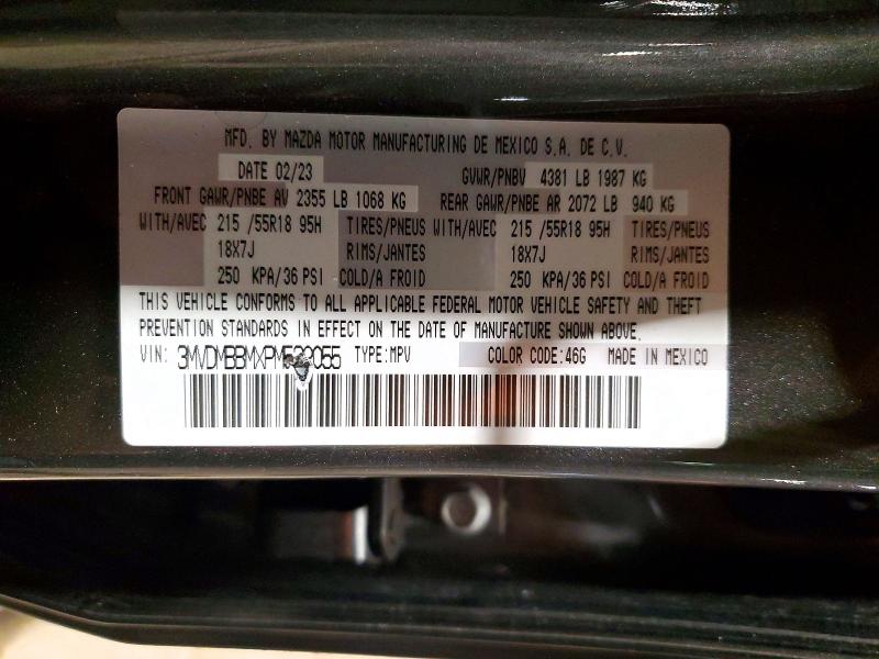 Photo 14 from auction – 2023 MAZDA CX-30 SELE with VIN 3MVDMBBMXPM532055