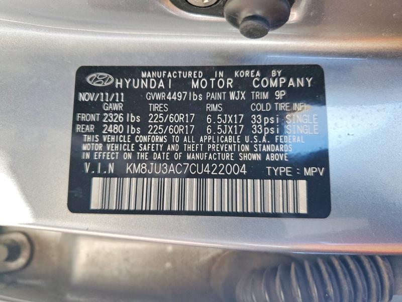 Photo 14 from auction – 2012 HYUNDAI TUCSON with VIN KM8JU3AC7CU422004