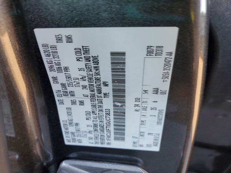 Photo 14 from auction – 2016 FORD ESCAPE S with VIN 1FMCU0F70GUC73833