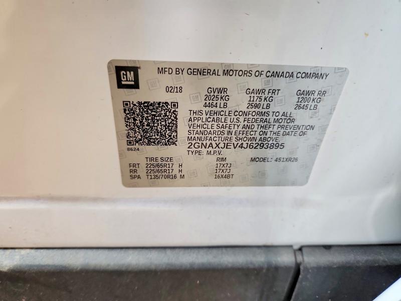 Photo 14 from auction – 2018 CHEVROLET EQUINOX with VIN 2GNAXJEV4J6293895
