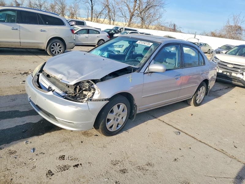 HONDA CIVIC EX 2001 with VIN 1HGES26701L077128 - Photo from auction