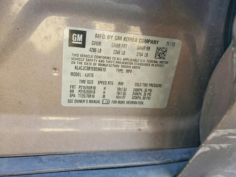 Photo 14 from auction – 2014 BUICK ENCORE with VIN KL4CJCSB1EB596610