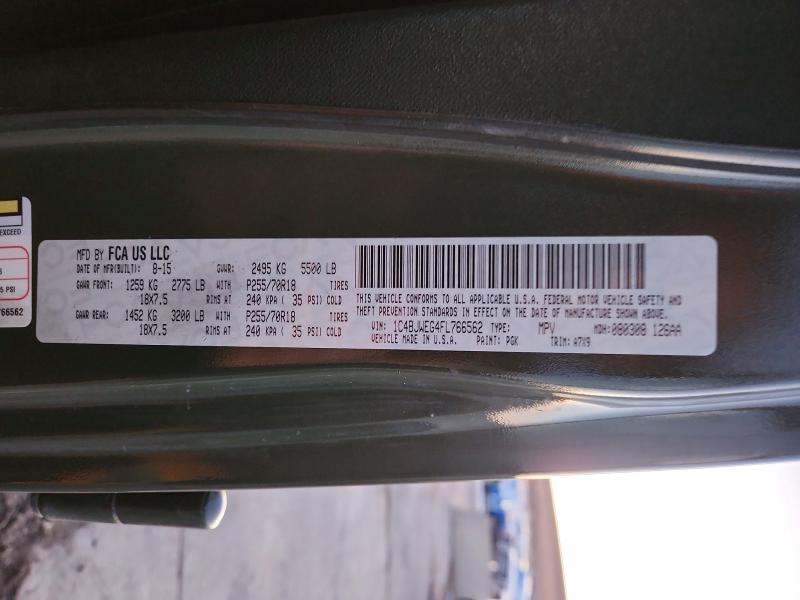 Photo 14 from auction – 2015 JEEP WRANGLER U with VIN 1C4BJWEG4FL766562