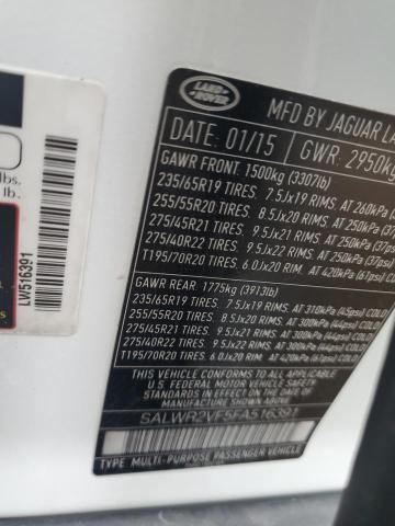 Photo 13 from auction – 2015 LAND ROVER RANGE ROVE with VIN SALWR2VF5FA516391