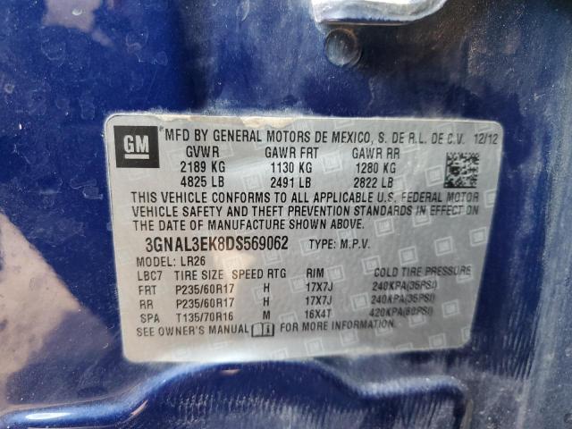 Photo 14 from auction – 2013 CHEVROLET CAPTIVA LT with VIN 3GNAL3EK8DS569062