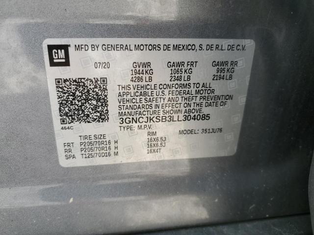 Photo 14 from auction – 2020 CHEVROLET TRAX LS with VIN 3GNCJKSB3LL304085