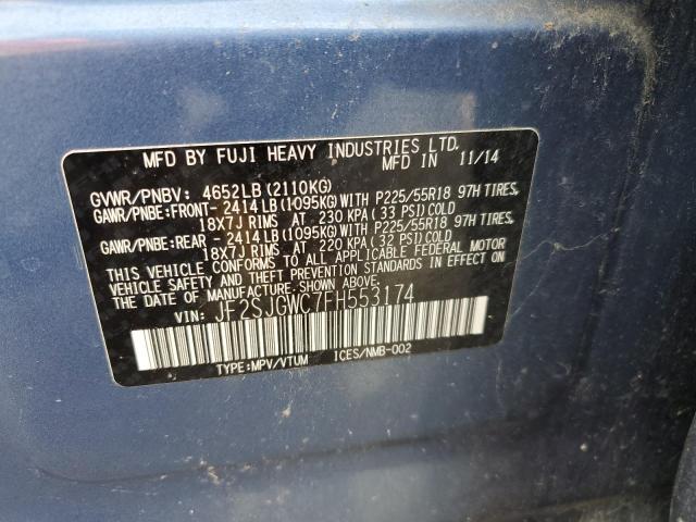 Photo 14 from auction – 2015 SUBARU FORESTER 2 with VIN JF2SJGWC7FH553174