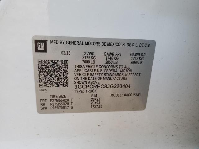 Zdjęcie 12 z aukcji – 2018 CHEVROLET SILVERADO z VIN 3GCPCREC8JG320404