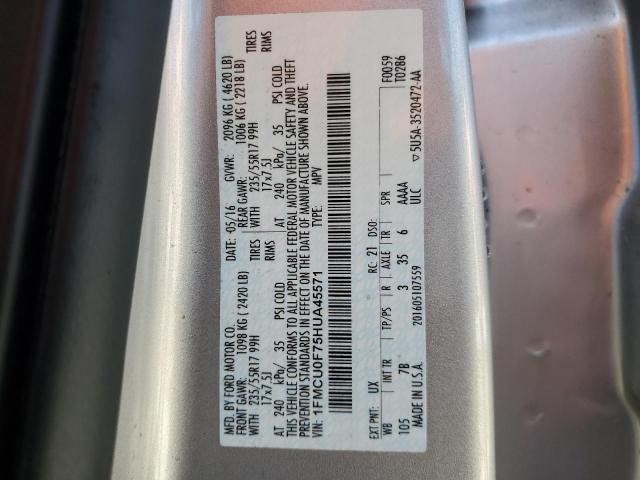 Photo 14 from auction – 2017 FORD ESCAPE S with VIN 1FMCU0F75HUA45571