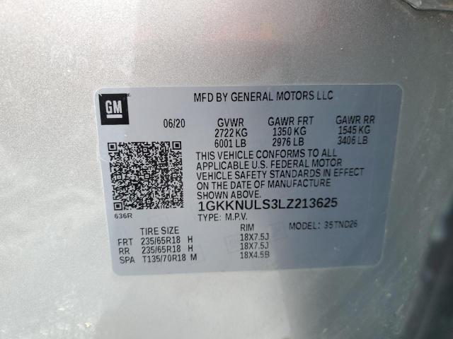 Photo 14 from auction – 2020 GMC ACADIA SLT with VIN 1GKKNULS3LZ213625