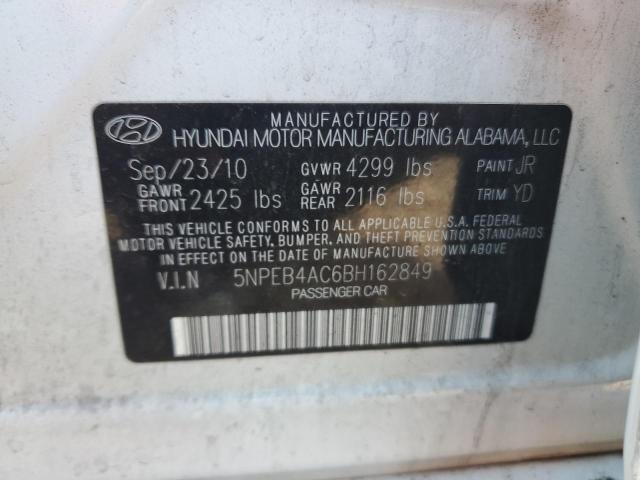 Photo 12 from auction – 2011 HYUNDAI SONATA GLS with VIN 5NPEB4AC6BH162849