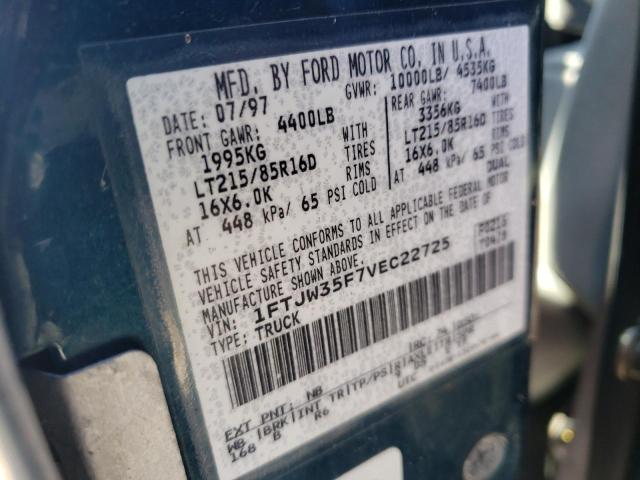 Photo 10 from auction – 1997 FORD F350 with VIN 1FTJW35F7VEC22725