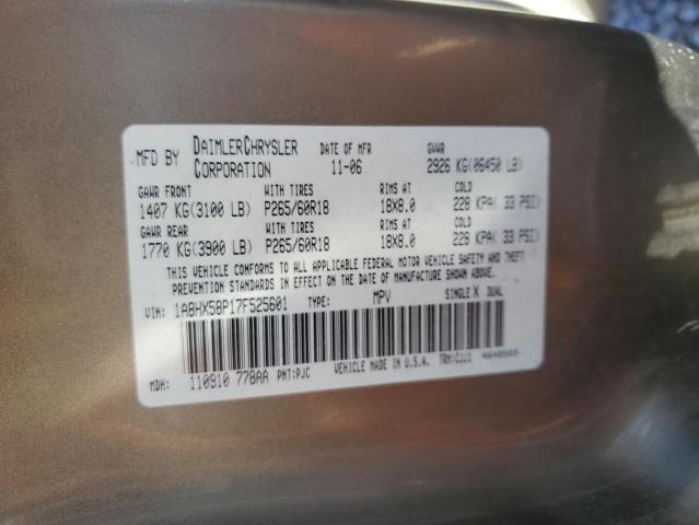 Photo 12 from auction – 2007 CHRYSLER ASPEN LIMI with VIN 1A8HX58P17F525601