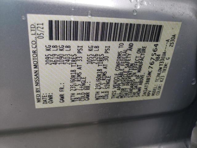 Photo 14 from auction – 2021 NISSAN ROGUE SV with VIN 5N1AT3BB5MC767564