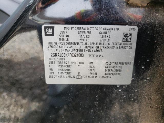 Photo 14 from auction – 2015 CHEVROLET EQUINOX LT with VIN 2GNALCEK4F6321683