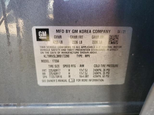Photo 13 from auction – 2021 CHEVROLET TRAILBLAZE with VIN KL79MVSL3MB173390