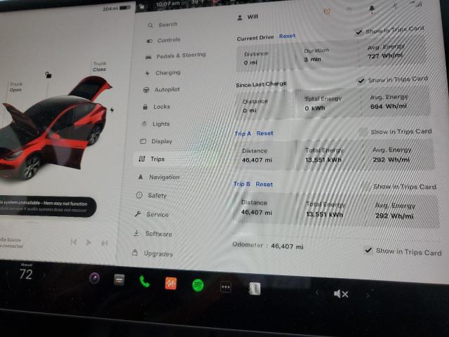 Photo 9 from auction – 2022 TESLA MODEL Y with VIN 7SAYGDEE8NA014893