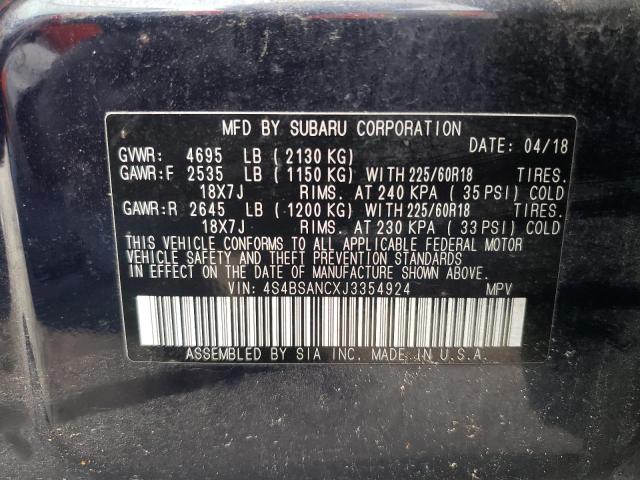 Photo 14 from auction – 2018 SUBARU OUTBACK 2. with VIN 4S4BSANCXJ3354924