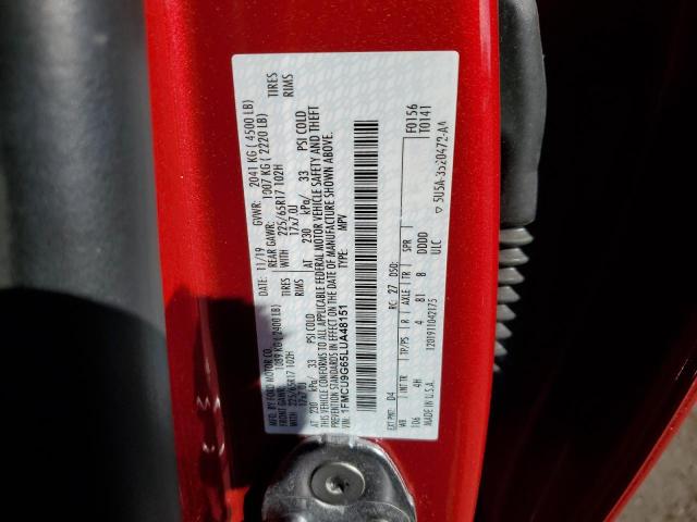Photo 14 from auction – 2020 FORD ESCAPE SE with VIN 1FMCU9G65LUA48151