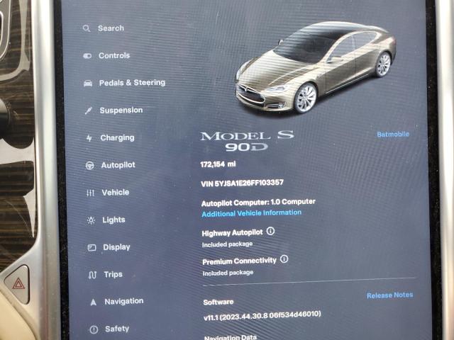 Photo 9 from auction – 2015 TESLA MODEL S with VIN 5YJSA1E26FF103357