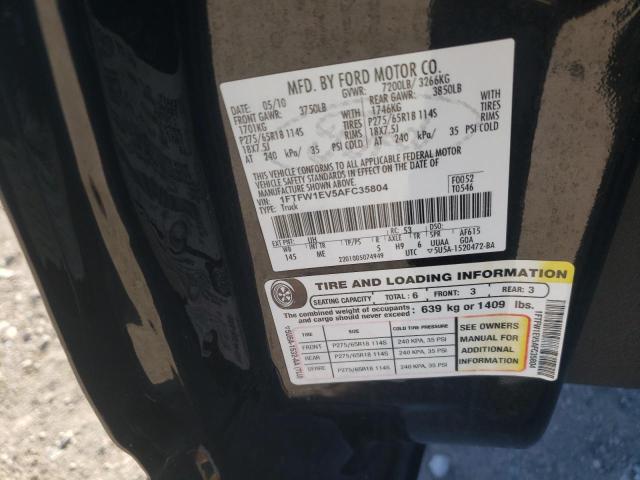 Photo 12 from auction – 2010 FORD F150 SUPER with VIN 1FTFW1EV5AFC35804