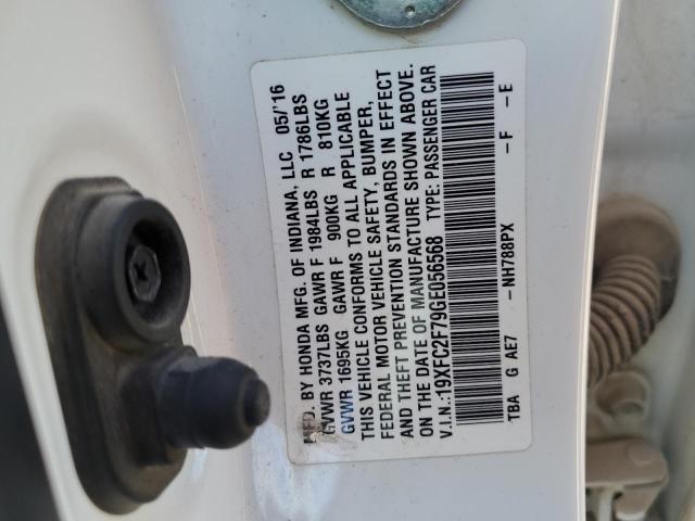 Photo 12 from auction – 2016 HONDA CIVIC EX with VIN 19XFC2F79GE056568