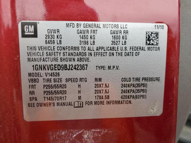Photo 13 from auction – 2011 CHEVROLET TRAVERSE L with VIN 1GNKVGED9BJ242367