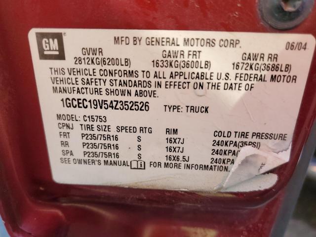 Photo 14 from auction – 2004 CHEVROLET SILVERADO with VIN 1GCEC19V54Z352526