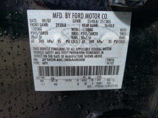 Photo 14 from auction – 2008 FORD EDGE LIMIT with VIN 2FMDK49C38BA06008