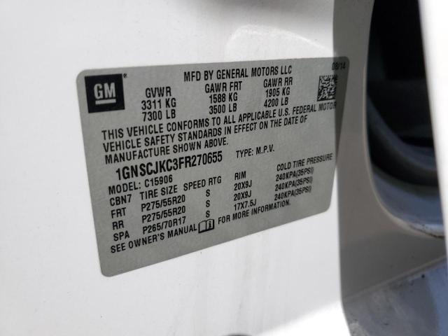 Photo 14 from auction – 2015 CHEVROLET SUBURBAN C with VIN 1GNSCJKC3FR270655