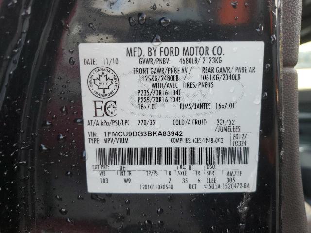 Photo 14 from auction – 2011 FORD ESCAPE XLT with VIN 1FMCU9DG3BKA83942