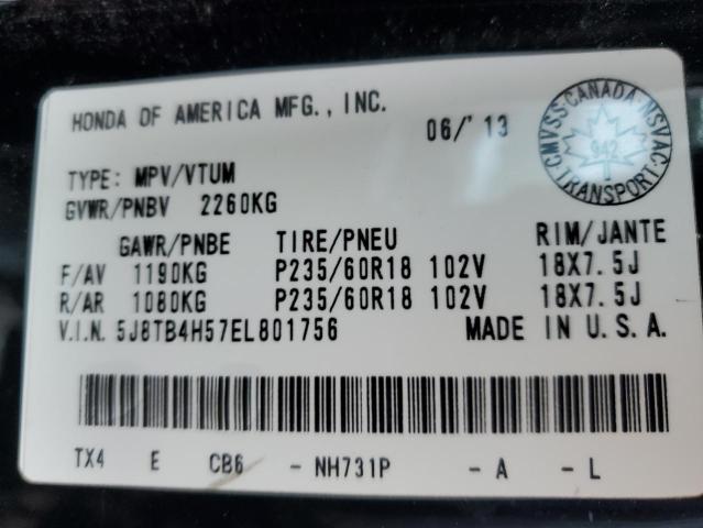 Photo 14 from auction – 2014 ACURA RDX TECHNO with VIN 5J8TB4H57EL801756
