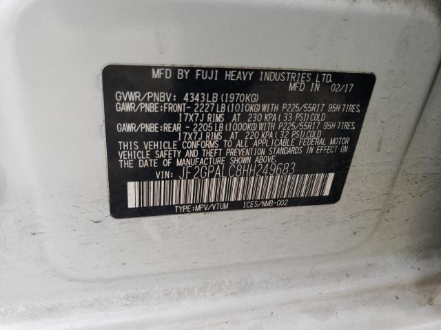 Photo 14 from auction – 2017 SUBARU CROSSTREK with VIN JF2GPALC8HH249683
