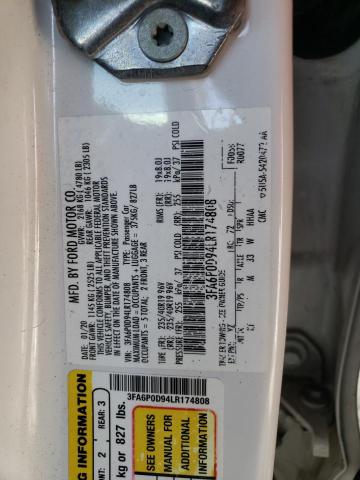 Photo 13 from auction – 2020 FORD FUSION TIT with VIN 3FA6P0D94LR174808