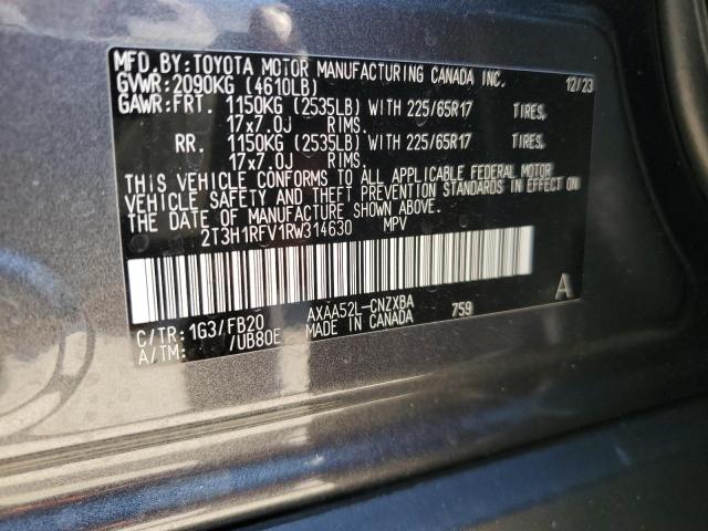 Photo 14 from auction – 2024 TOYOTA RAV4 LE with VIN 2T3H1RFV1RW314630