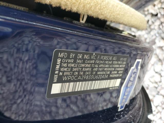Photo 12 from auction – 2003 PORSCHE BOXSTER with VIN WP0CA29833U620434