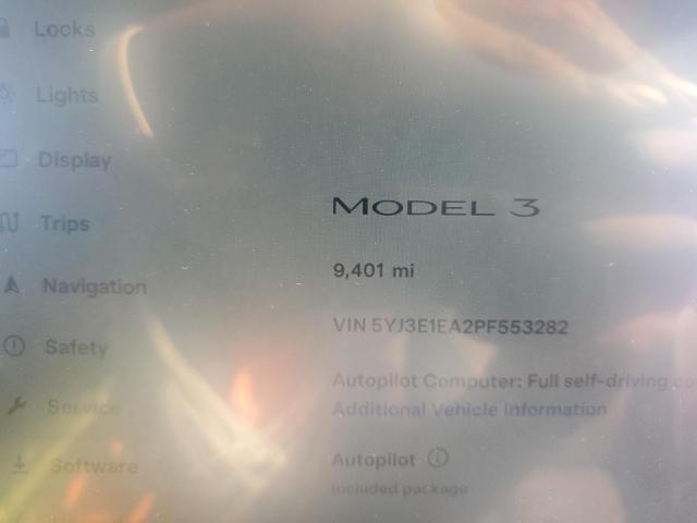 Photo 9 from auction – 2023 TESLA MODEL 3 with VIN 5YJ3E1EA2PF553282