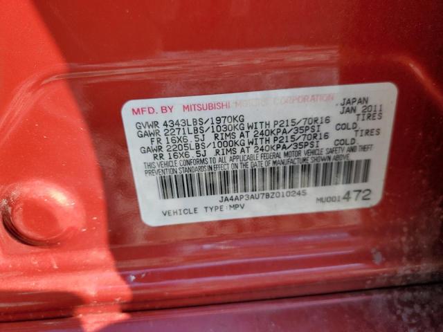 Photo 14 from auction – 2011 MITSUBISHI OUTLANDER with VIN JA4AP3AU7BZ010245