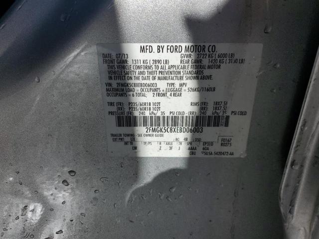 Photo 14 from auction – 2014 FORD FLEX SEL with VIN 2FMGK5C8XEBD06003
