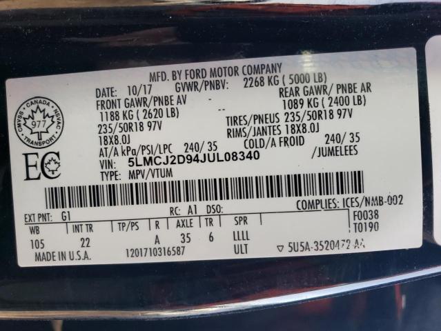 Photo 14 from auction – 2018 LINCOLN MKC SELECT with VIN 5LMCJ2D94JUL08340