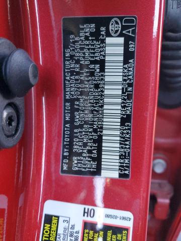 Photo 13 from auction – 2019 TOYOTA COROLLA L with VIN 2T1BURHE1KC239633