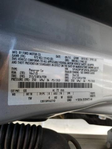 Photo 12 from auction – 2016 FORD FOCUS SE with VIN 1FADP3F25GL205237